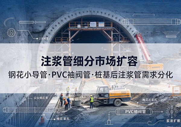 竹山注浆管细分市场扩容，隧道钢花小导管、PVC 袖阀管、桩基后注浆管需求分化